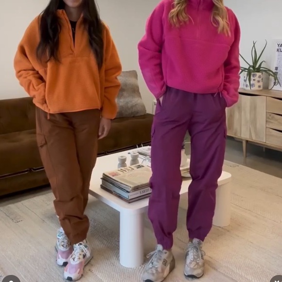 Halfdays Watson Nylon Cargo Pants Baggy Pockets XS Drawstring Like New Taupe - Picture 3 of 8